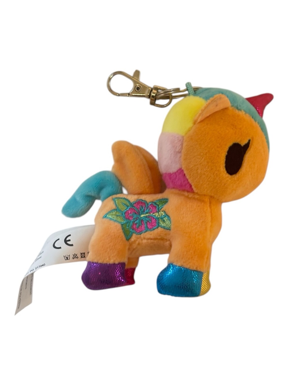 tokidoki Kaili Unicorno Multicolor Plush Keychain -like new